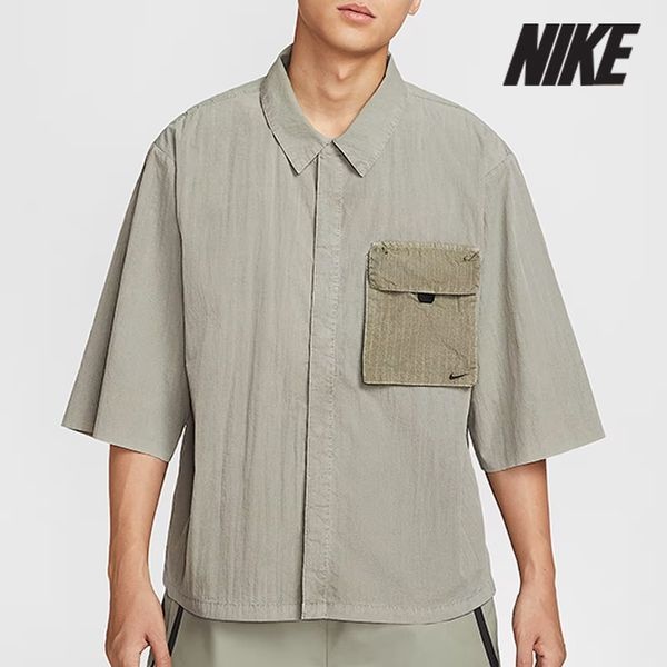 나이키 나이키 [하프클럽]나이키 테크 반팔셔츠 /a2- HJ2955-320 / 남성용 테크 우븐 반팔 탑