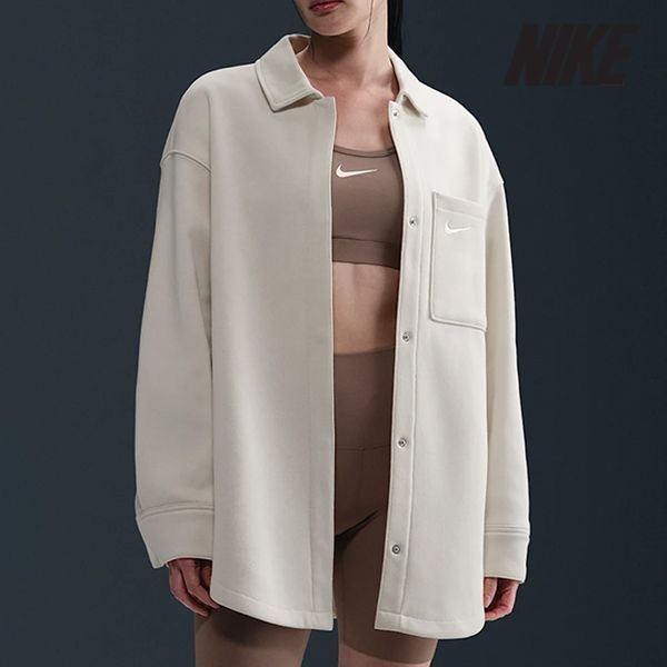 나이키 나이키 [하프클럽]나이키 여성용 자켓 /a2- HJ0936-104 / 우먼스 피닉스 플리스 오버사이즈 셔츠 재킷