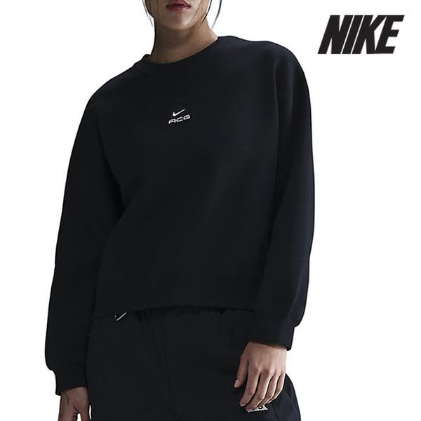 나이키 나이키 [하프클럽]나이키 ACG 여성용 티셔츠 /a2- HJ0233-010 / 우먼스 ACG 터프플리스 써마핏 리펠 크루넥 스웨트셔츠