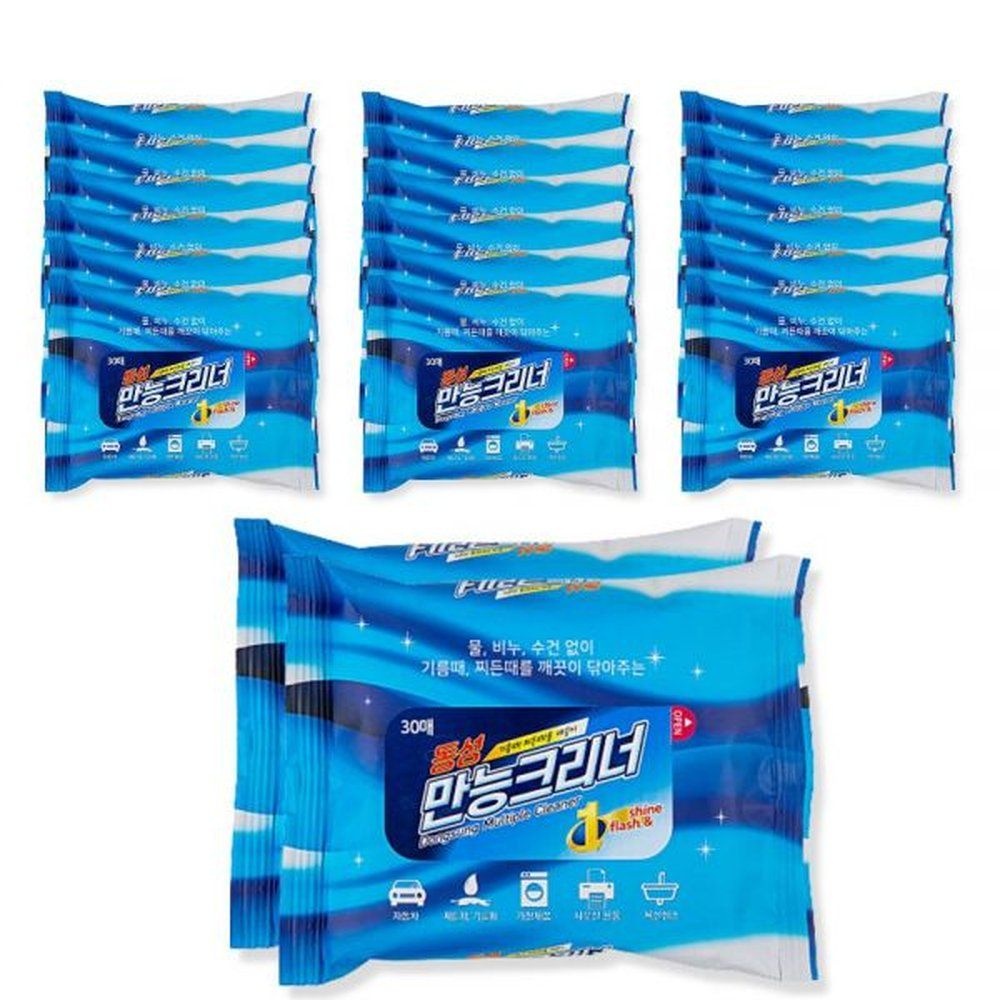 동성 천연세정제 200mm 만능크리너 200 만능물티슈 30매 20팩