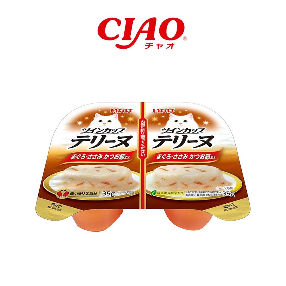 이나바 CIAO 트윈컵 테린 고양이 간식 참치&닭가슴살&가다랑어포 70g