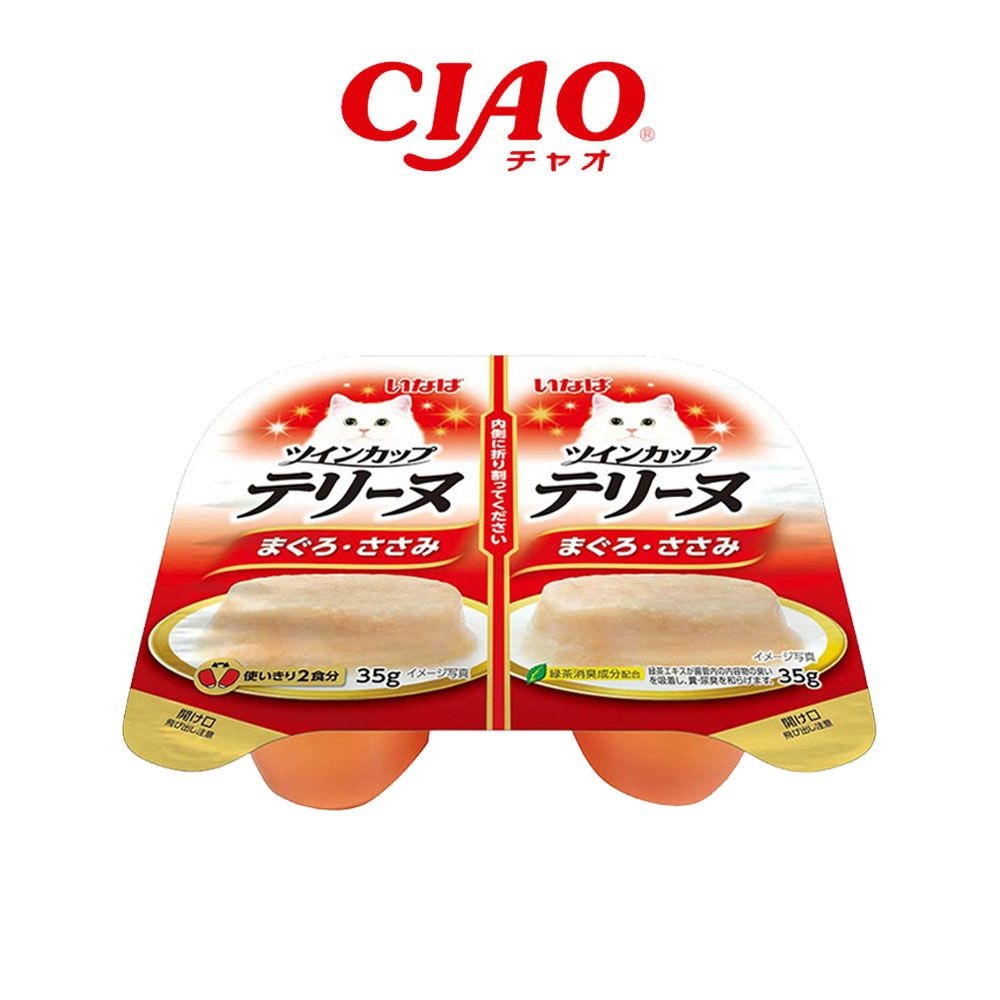 이나바 CIAO 트윈컵 테린 고양이 간식 참치&닭가슴살 70g