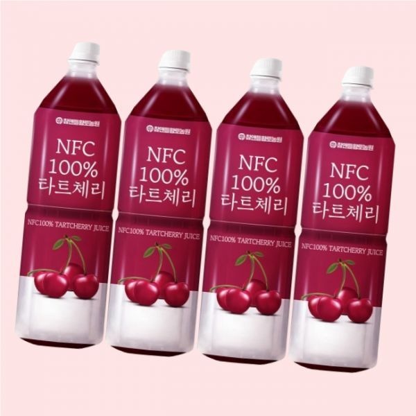 참앤들황토농원 NFC 타트체리 주스 착즙 원액 1000ml 4병 총 4000ml 4525515