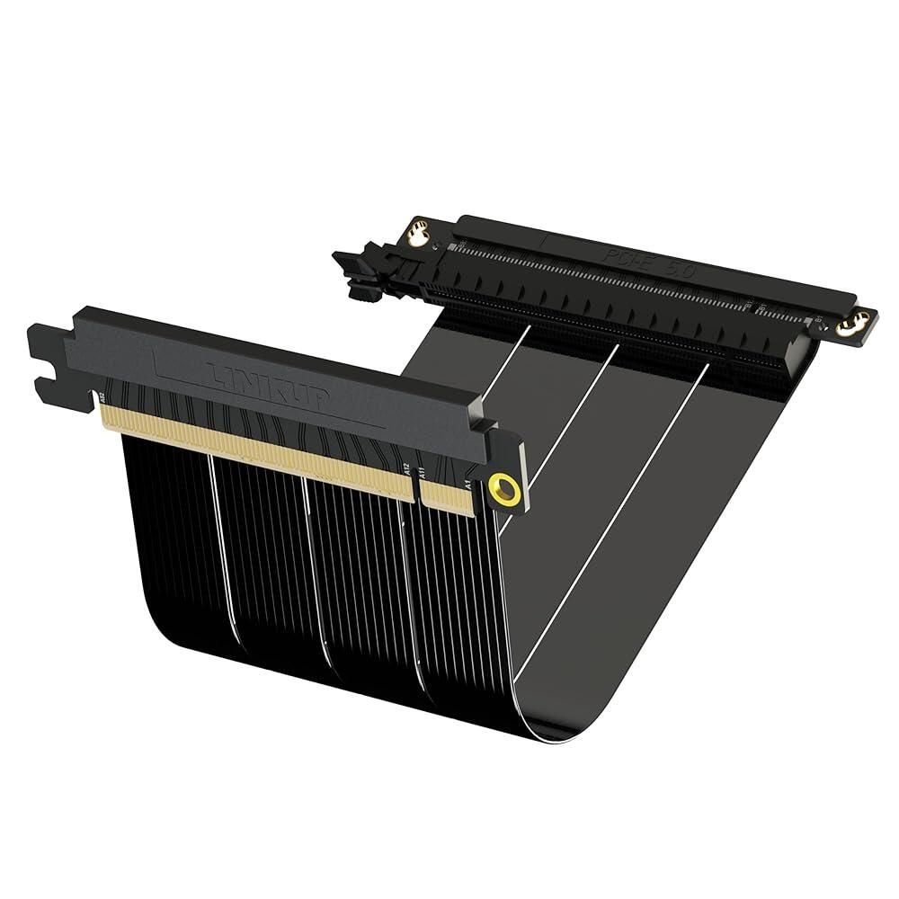 [해외] LINKUP - AVA5 PCIE 5.0 라이저 케이블 | RTX5090 RX9070 GPU 지원 x16 128GB/s 속도 PCIe 4.0과 호환 SSUPD용 디자인 더블 리버스 블