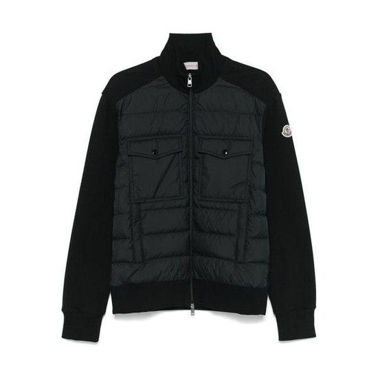 상품상세참조 MONCLER 로고 패치 니트 다운 믹스 집업 블랙 남성 자켓 8G00033 89AHS 999TEO