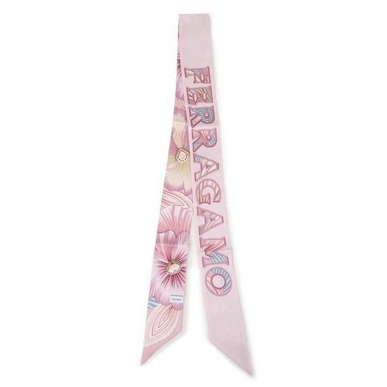 MUST IT_ 브레짜 프린트 실크 스카프 32-1247-002 PINK+BEIGE 789964