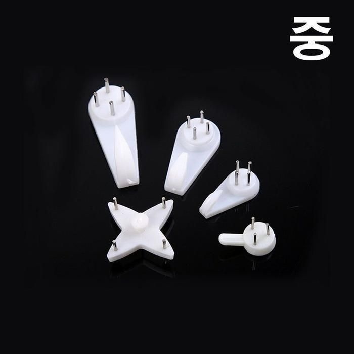 [패션플러스][주식회사 브이와이][JH1P32Q2_52C0]못 핀행거 달린 후크 걸이 중 5P (31400232A)