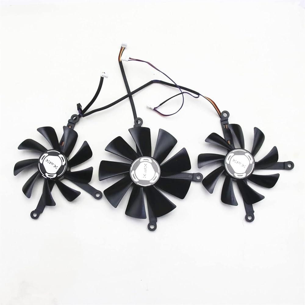 [해외] BestParts 그래픽 카드 비디오 XFX RX5700XT 5600XT 5700용 냉각 팬 교체품 129885