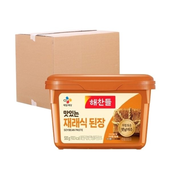 [박스] CJ 해찬들 맛있는 재래식된장 500g 20입