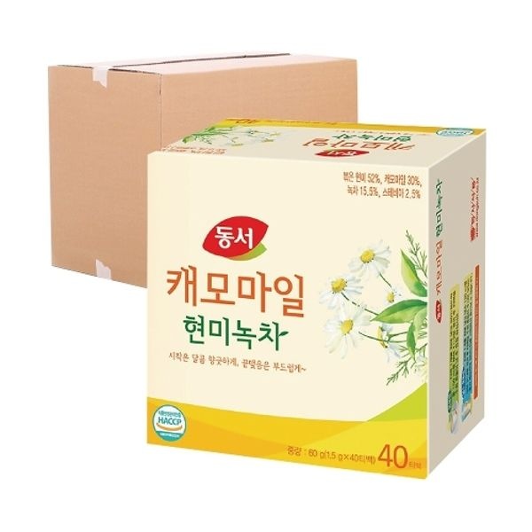 [박스] 동서 캐모마일 현미녹차 40T 18입