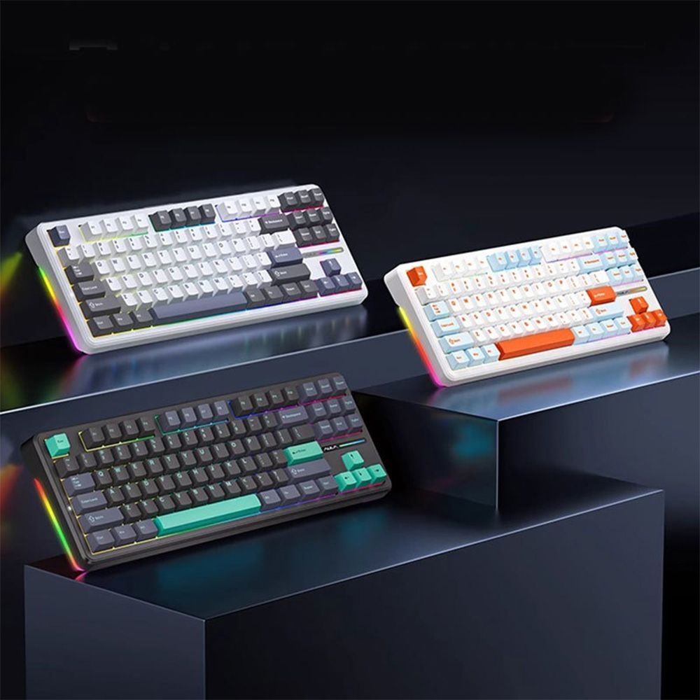 [해외] AULA독거미  F87/F87 PRO 유선 무선 기계식 키보드 87키 핫스왑 게이밍 키보드 측면각인포함