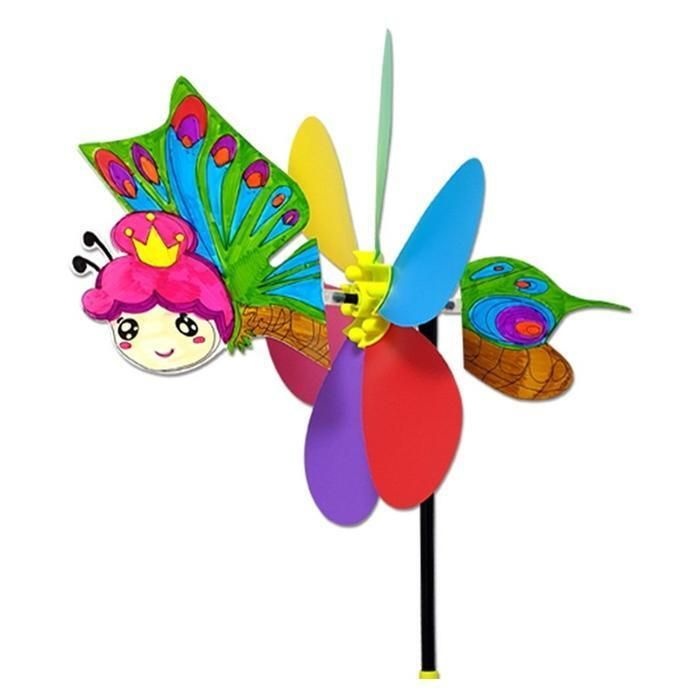 [패션플러스][주식회사 브이와이][JHQQ1373_4B](만들기대장) 대형 바람개비- 나비 4EA (26349486A)