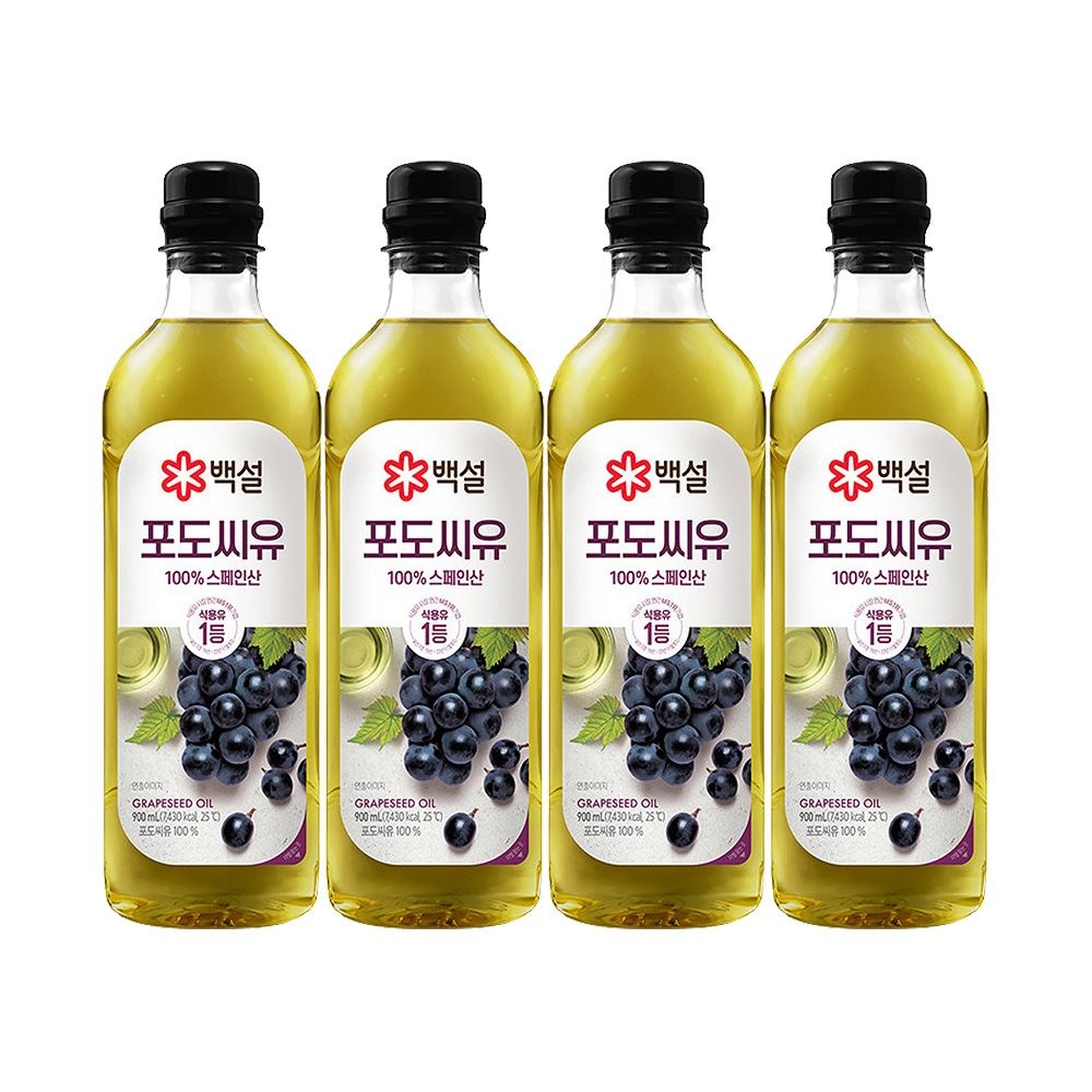 [온세일][APP전용] 백설 포도씨유 900ml x4개