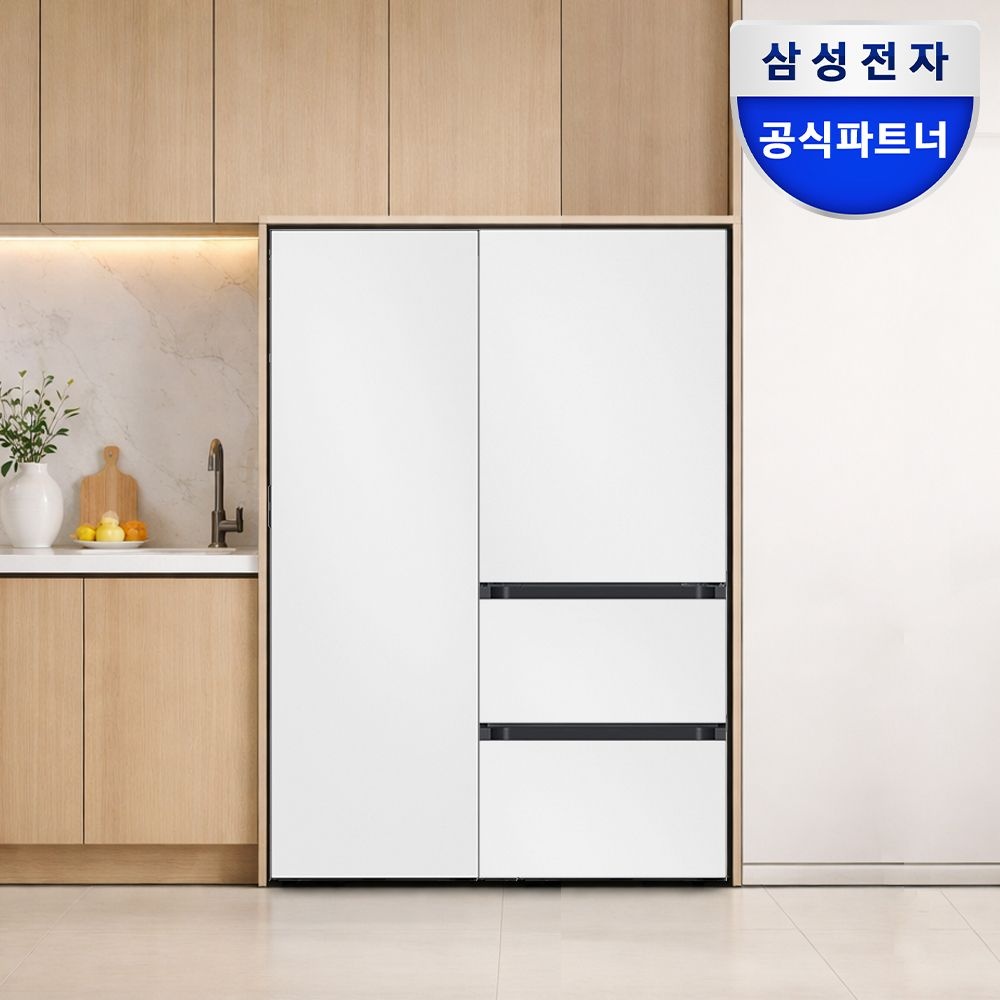 삼성전자 비스포크 냉장고 1도어+3도어 키친핏 김냉세트 RR40C7905AP+RQ33DB74C1AP  700리터 1등급