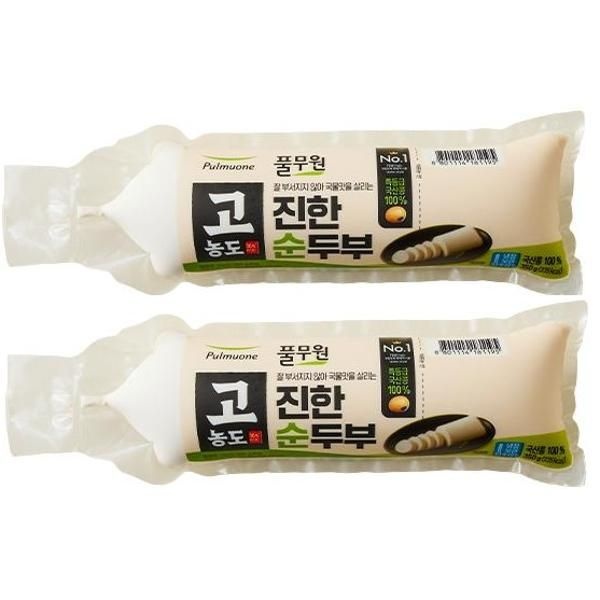 고농도 진한 순두부 풀무원 350g 2개 식단 찌개 한끼 아침