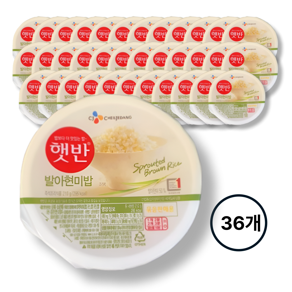 CJ 발아현미밥 210g 36개
