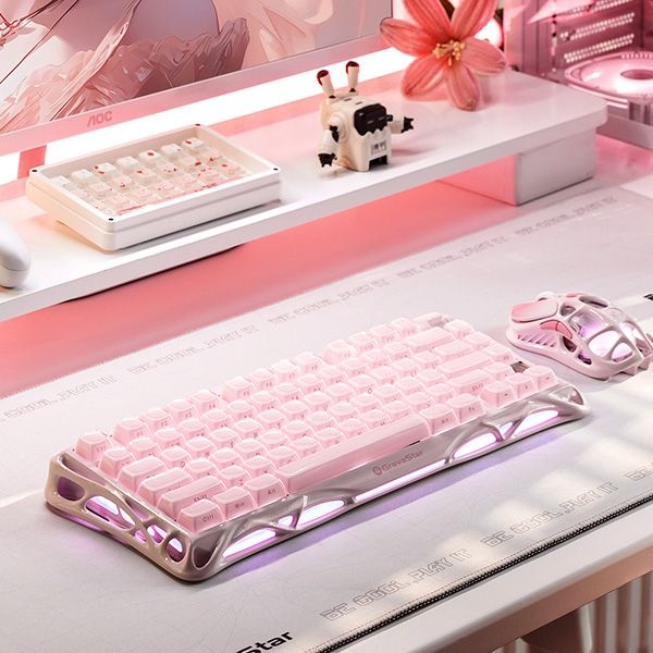 [해외] Gravastar K1 그라바스타 유무선 기계식 키보드 Mercury Edition 알루미늄 Gasket 구조 3모드 연결