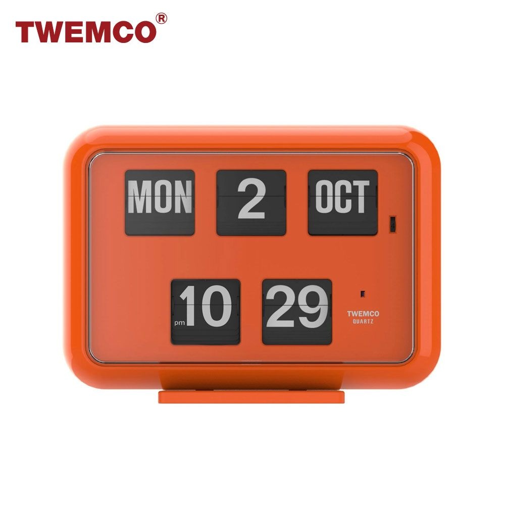 [TWEMCO INDUSTRIES LTD]트웸코 QD-35 (오렌지) 퍼페추얼 캘린더 플립 벽시계 탁상시계 겸용
