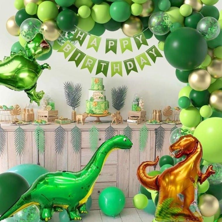 리더스도매 생일 파티 각종 행사 포토존 만들기 공룡 풍선 세트 특별한 홈파티 꾸미기