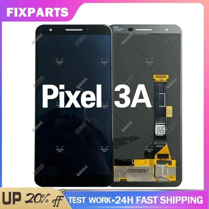 UnKnown [해외] 구글 픽셀 3A 용 LCD 디스플레이 터치 디지타이저 스크린 G020A 교체 수리 부품