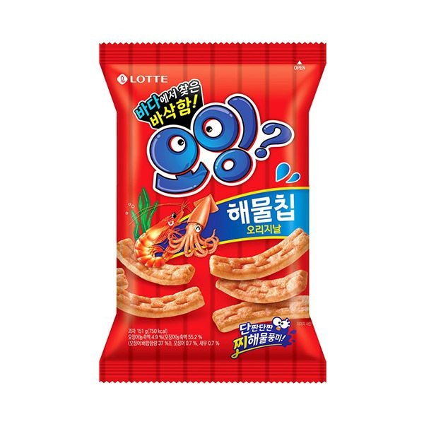 [오늘출발] 롯데 오잉 해물칩 75g 12개