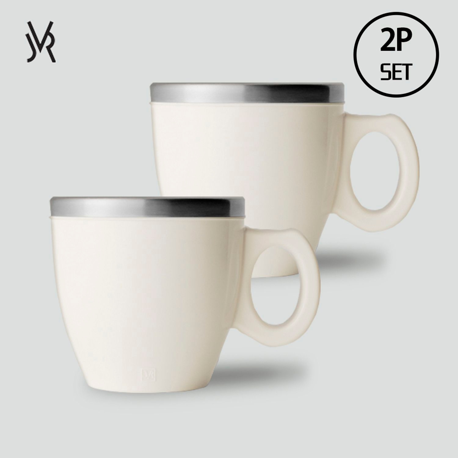 JVR (1+1) 유로 머그 280ml 커피잔 어린이 스텐머그컵 양치컵 당일발송