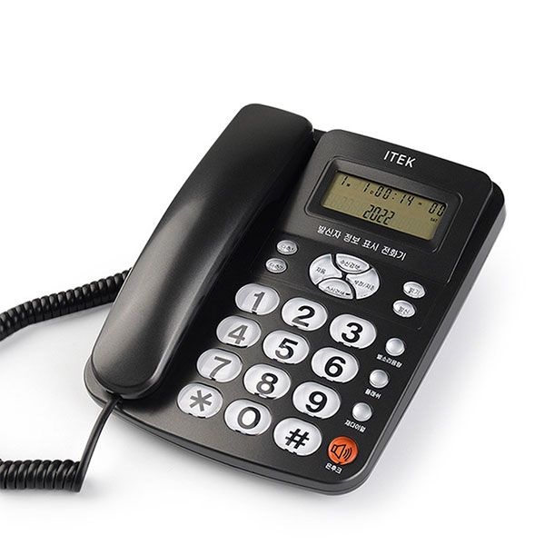 아이텍 발신자표시 유선 전화기 IK-310 블랙