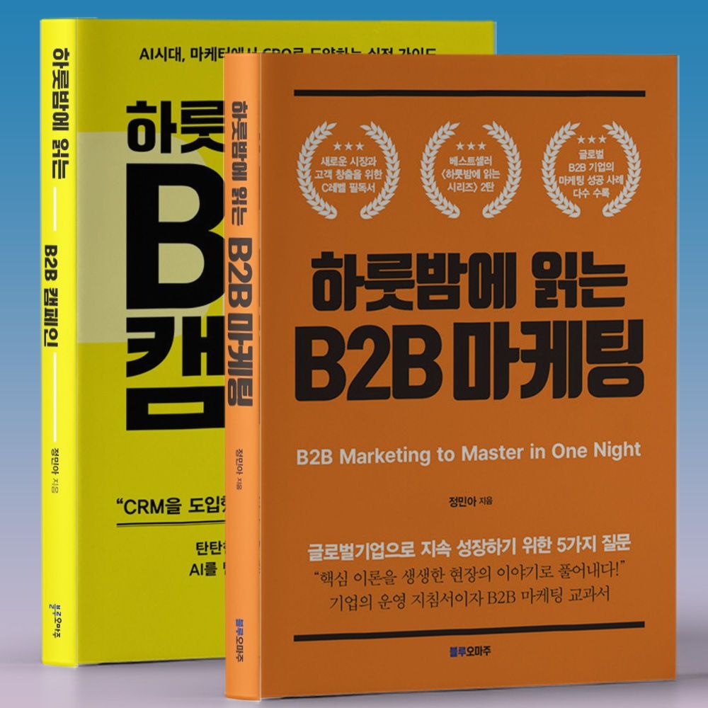 정민아 하룻밤에 읽는 B2B 마케팅+캠페인 실무 활용 책 세트