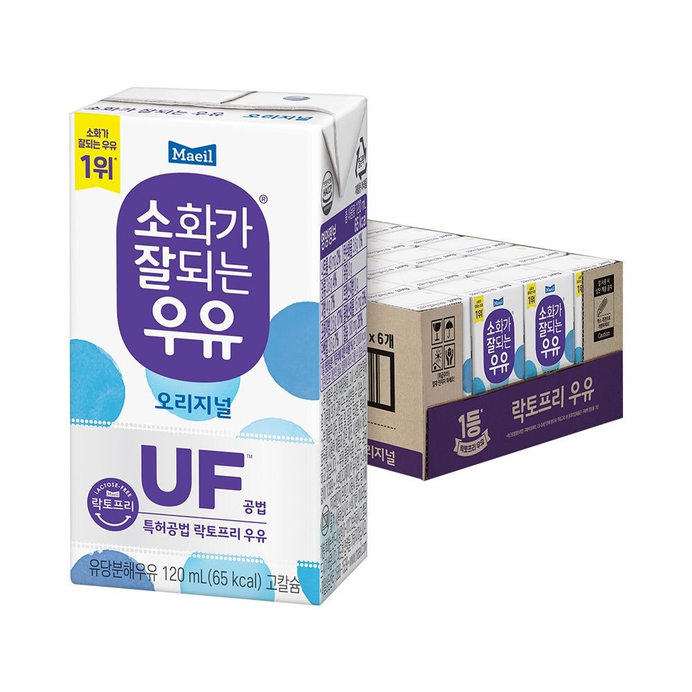 [온누리상품] 매일 소화가 잘되는 우유 미니 120ml 24팩