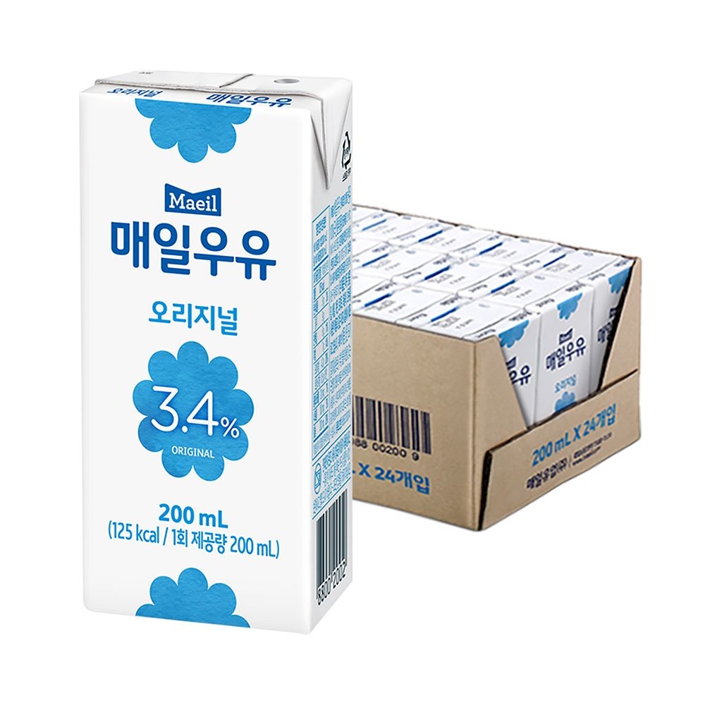 [온누리7%혜택]매일멸균 오리지널 200ml 24팩