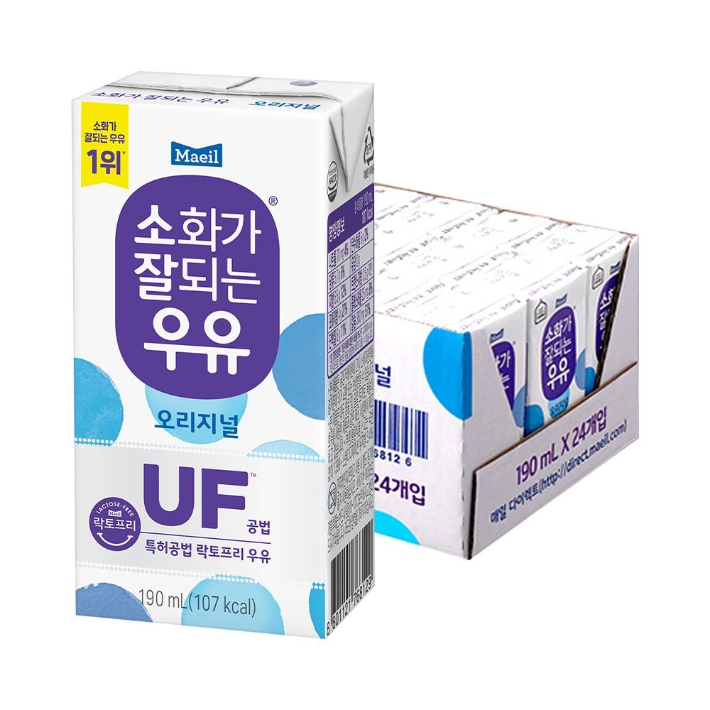 매일 소화가 잘되는 우유 190ml 24팩