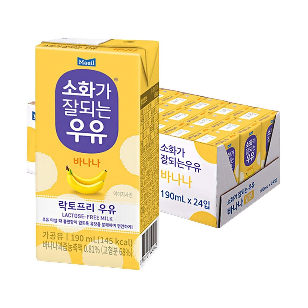 매일 소화가 잘되는 우유 바나나 190ml 24팩