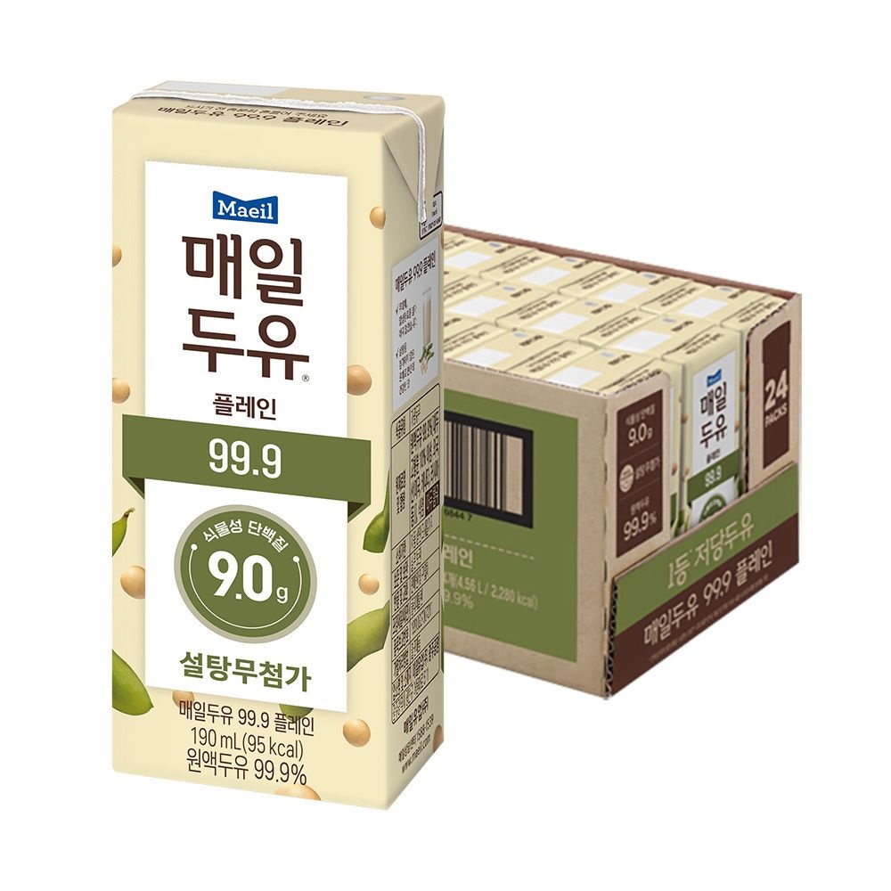 [온누리7%혜택]매일두유 99.9 190ml 24개