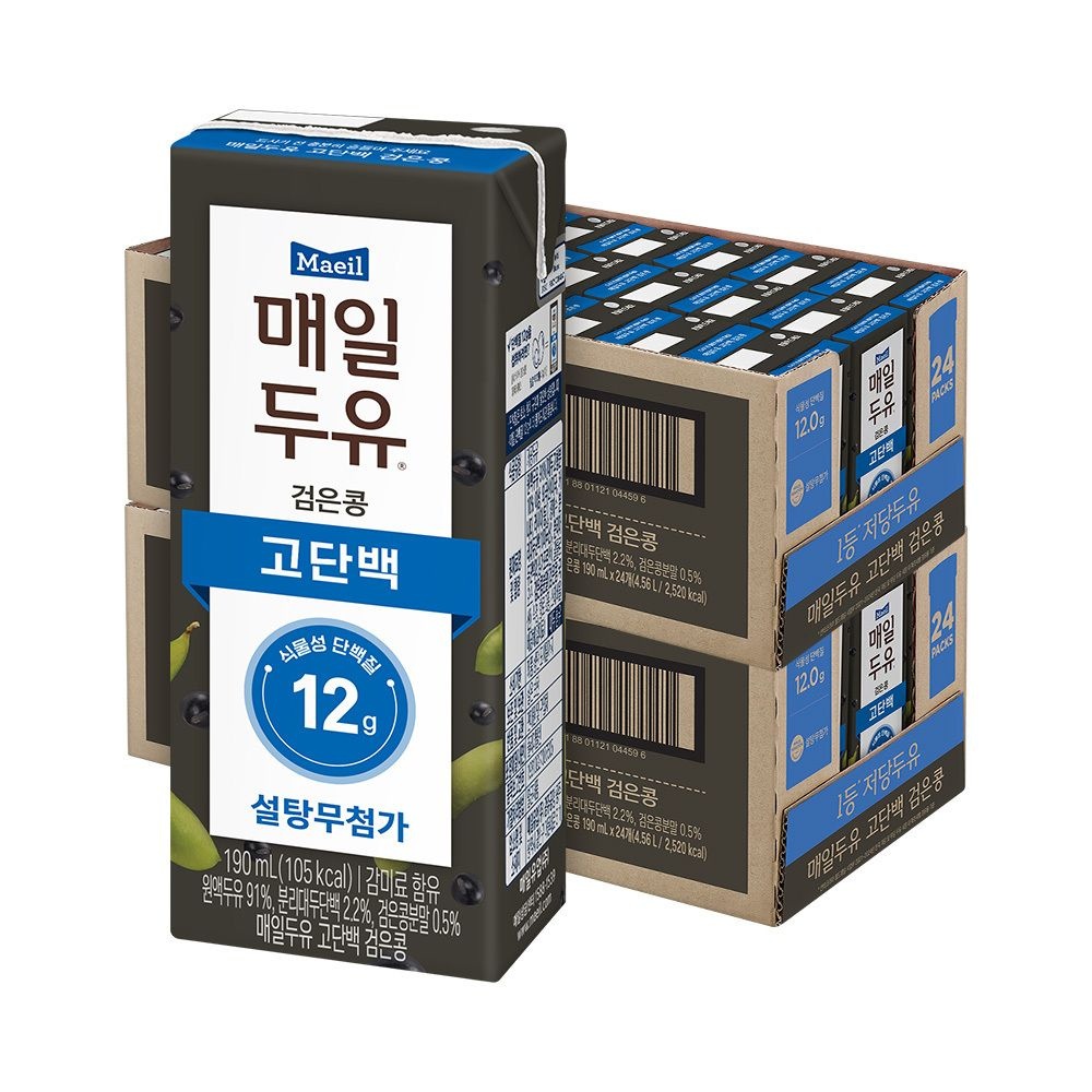 [온누리7%혜택]매일두유 고단백 검은콩 190ml 48팩(2박스)