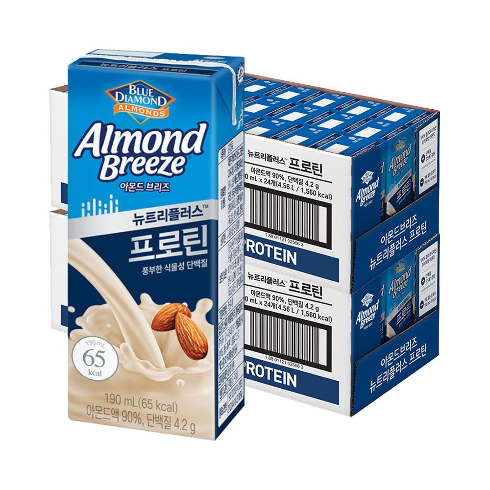 [온누리7%혜택]아몬드브리즈 뉴트리플러스 프로틴 190ml 24팩 