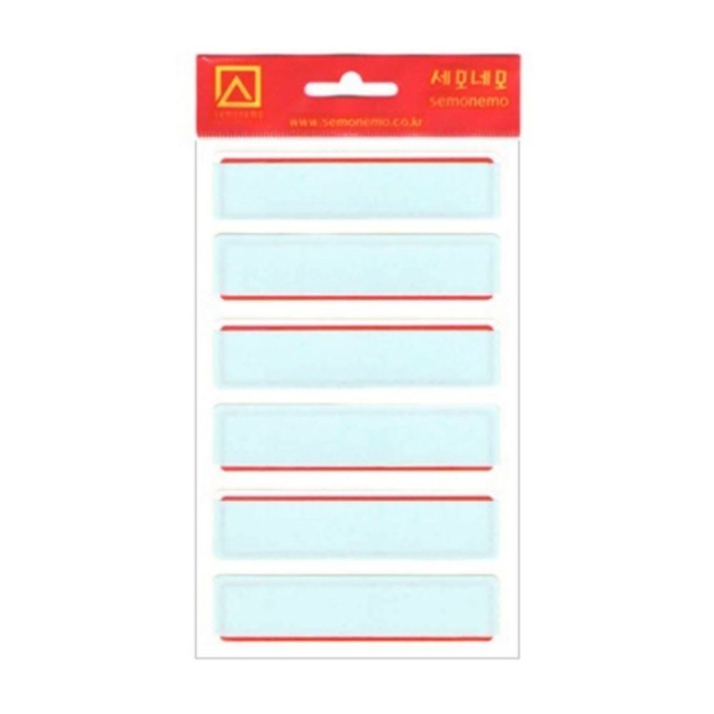 세모네모 사무용품 문구 1000 보호견출지 10-428R 적색 7매 / 20x75 [AEG377]