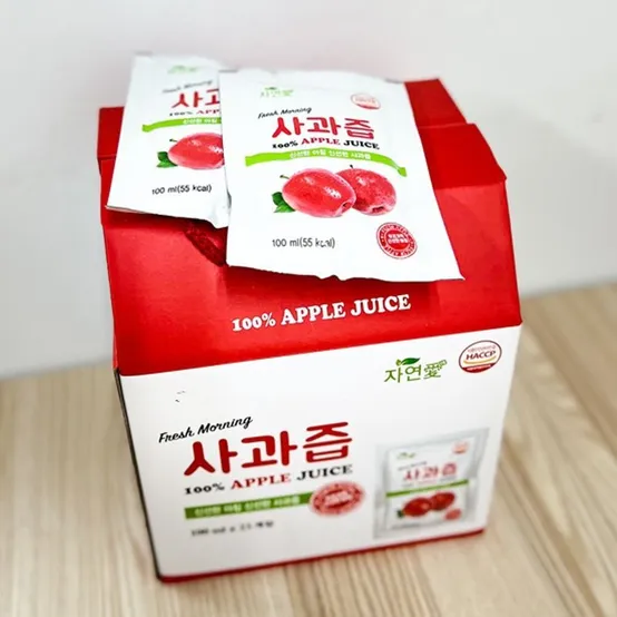 Fresh HACCP 인증 경북 의성 사과 100% 사과즙 100ml x25팩