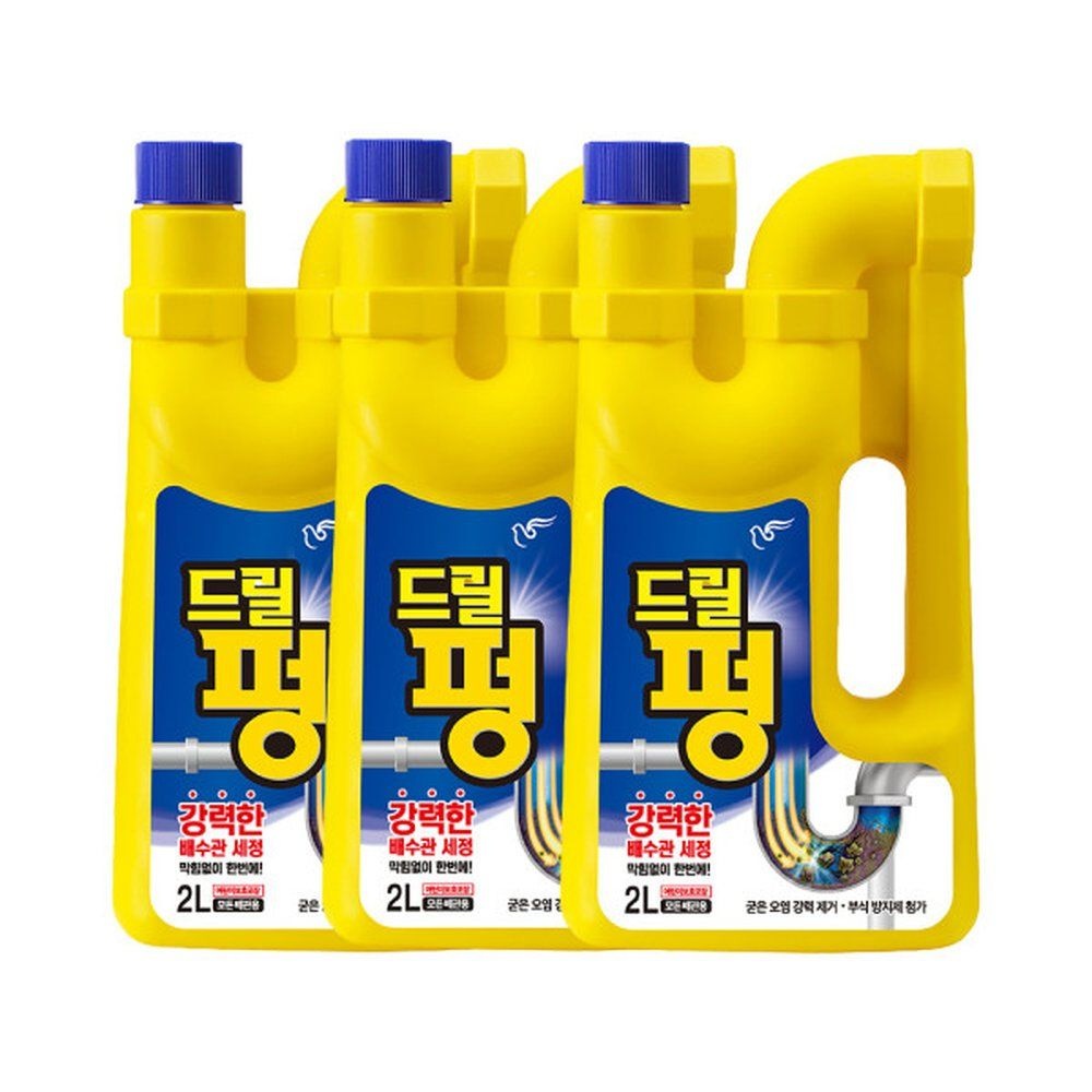 드릴펑 살림효자템 배수구 베수관 세정제 2L 3개