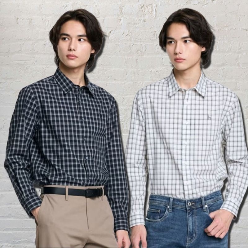 [롯데백화점] 헤지스 [26SS][2컬러 택1] 남성 스몰체크 셔츠 면 긴팔캐주얼 셔츠 HZSH6A206 LE1220829507