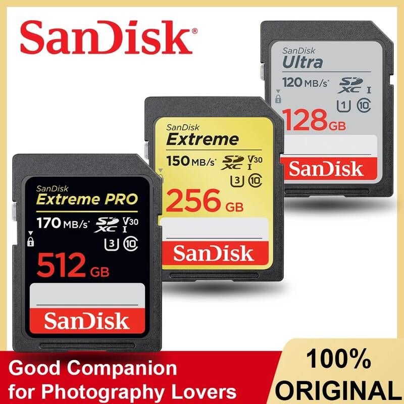 [해외] SD 메모리 블랙박스 카드 핸드폰 게임기 태블릿 노트북 에스디 SanDisk Extreme Pro SDHC SDXC UHS-I 1 테라바이트 512G 256GB 12