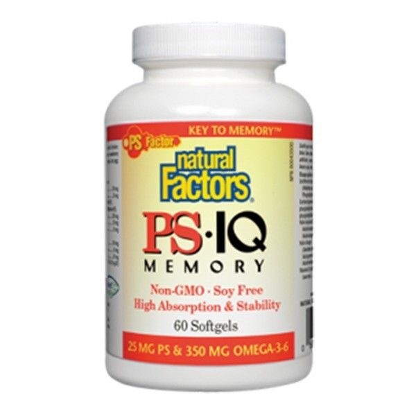 [해외] 오메가3 피에스 아이큐 메모리 오메가3,오메가6 Natural Factors PS IQ Memory 내추럴팩터스 25mg 350mg 60정