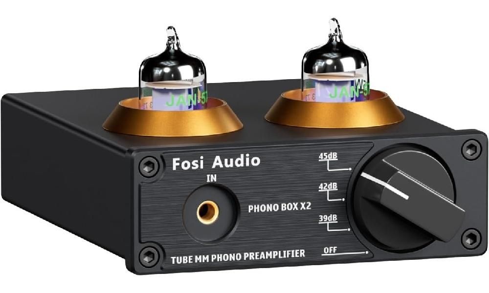 [해외] Fosi Audio Box X2 포노 프리앰프  미니 스테레오 오디오 하이파이 프리앰프