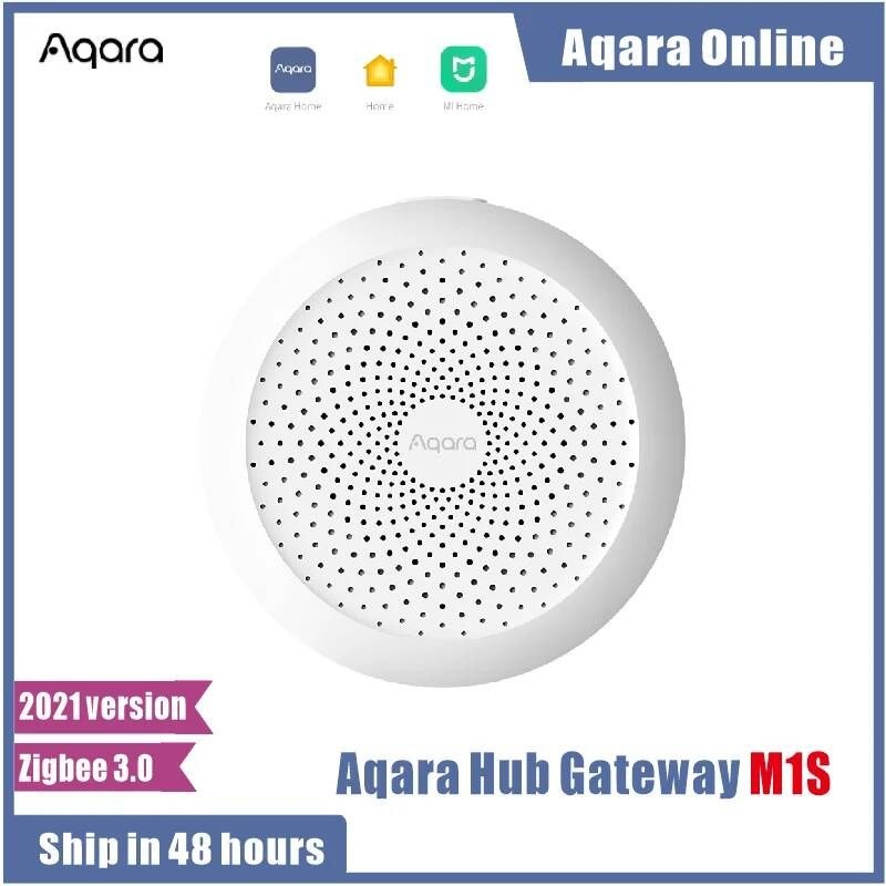 UnKnown [해외] 탁상용 원목 ai 블루투스 Aqara-M1S 허브 게이트웨이 RGB Led 야간 조명 Zigbee Siri 음성 앱 원격 제어 가정용 작업 Mijia Ho