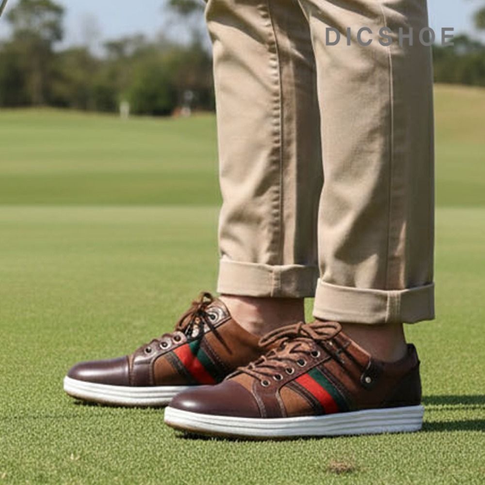 딕슈제휴사 딕슈 남성 소가죽 스파이크리스 멀티 골프화 스니커즈 3.5cm SKMS415