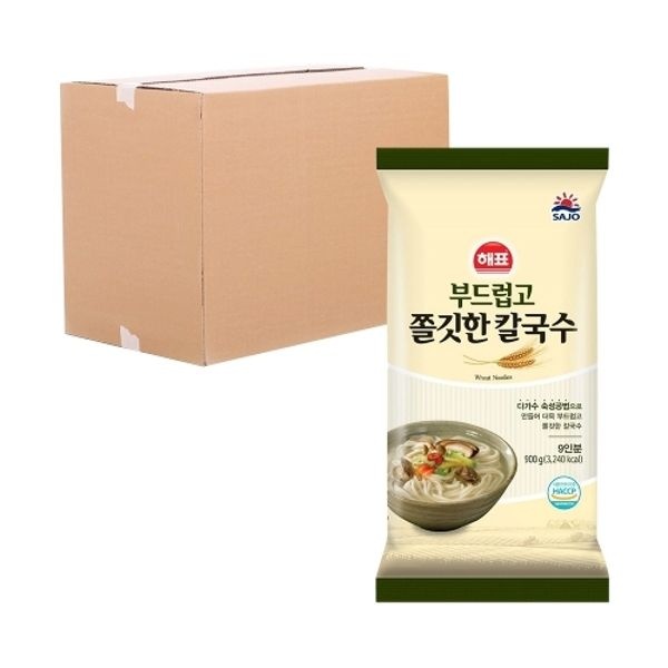 [박스] 사조해표 부드럽고 쫄깃한 칼국수 900g 15입