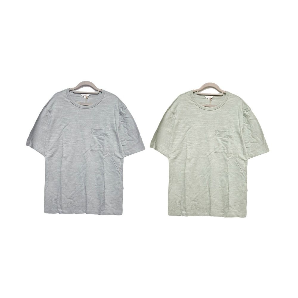 코오롱인더스트리 에피그램 코오롱 에피그램 남성 이지핏 라운드 포켓 반팔 티셔츠 블루 민트