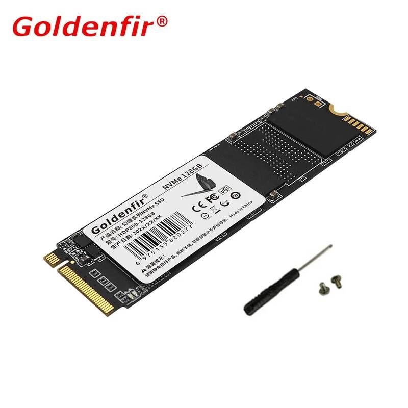 UnKnown [해외] 노트북 SSD 에스에스디 M.2 2TB 1TB 하드 M2 NVME 128GB 256GB 512GB 2280 PCIe 내장 솔리드 스테이트 드라이브 금색enfir