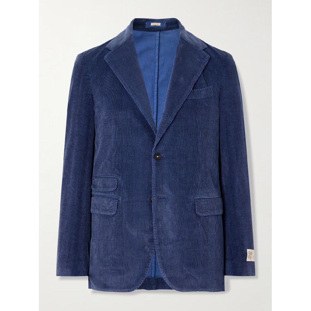 마시모알바 26 SS 마시모 알바 블루 캐치2 프린스 오브 웨일즈 체크 코튼 블렌드 코듀로이 블레이저 TP568567665