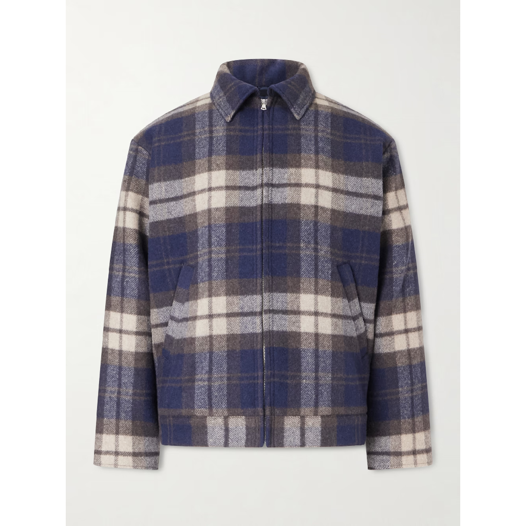 더블탭스 더블탭스 26 SS WTAPS® 블루 체크 멜턴 울 블렌드 패디드 재킷 – Wrecker 26SS TP571359925