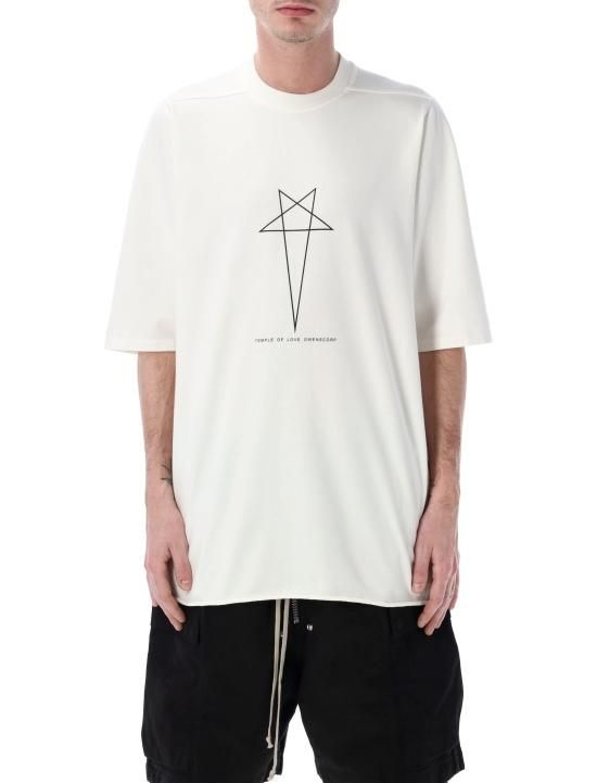 [해외] 릭 오웬스 26SS 다크쉐도우 반팔 티셔츠 DU01F4274RIGEP31109 WHITE